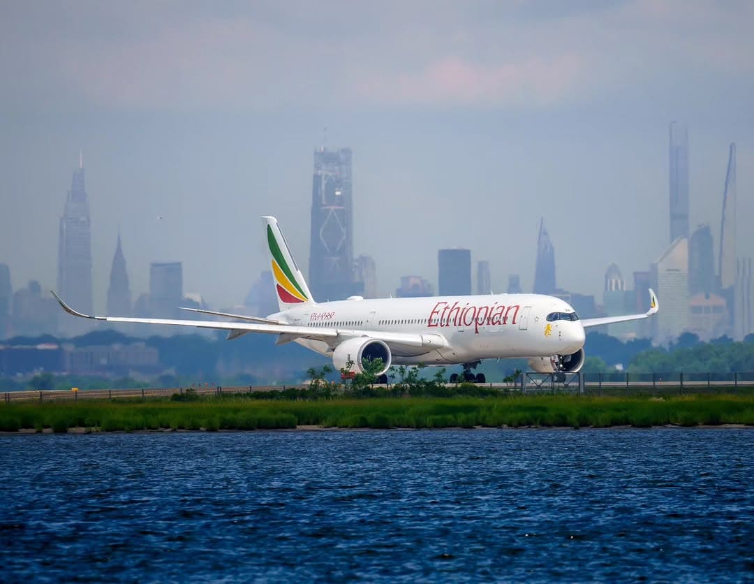 Ethiopian Airlines Airbus A350 — main hub airline for flights into East Africa